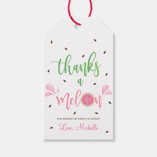 Étiquettes-cadeau Watermelon grâce à un Merci Melon (Devant)