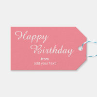 Watermelon rose Anniversaire Tags cadeaux