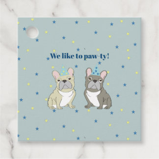 Étiquettes Cadeau We like to paw-ty!  French, bulldog