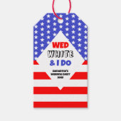 Étiquettes-cadeau Wed, White & I Do Patriotic Mariage Event (Devant)