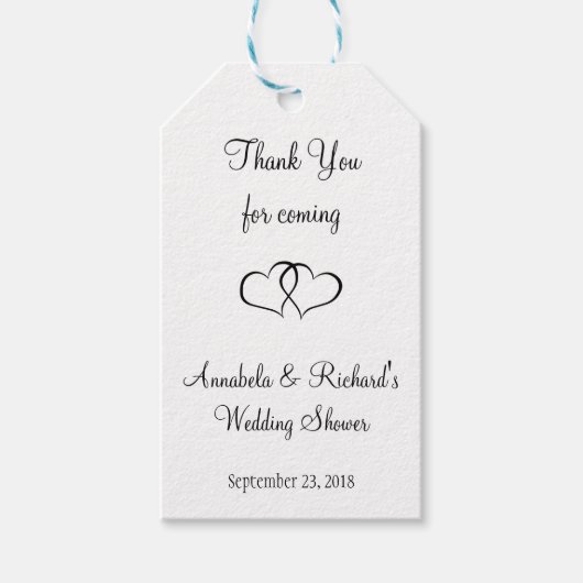Étiquettes Cadeau WEDDING SHOWER (Devant)