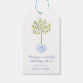 Étiquettes-cadeau Wedding shower de citron jaune pâle (Devant)