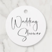 Étiquettes Cadeau Wedding shower de script moderne (Devant)