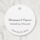 Étiquettes Cadeau Wedding shower de script moderne parfaitement comp (Dos)