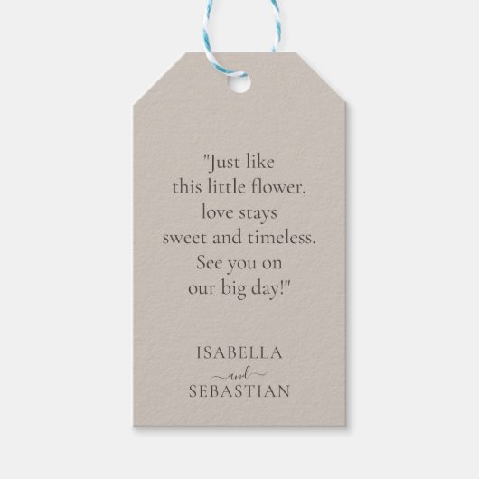 Étiquettes-cadeau Wedding Soft Beige Lavender Touch (Devant)