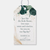 Étiquettes-cadeau Wedding White Lavender Touch Emerald Green (Devant)