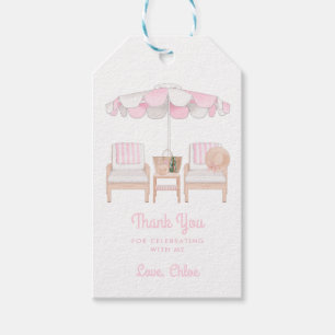 Étiquettes-cadeau Week-end de Bachelorette Cabana Rose Cadeau Merc