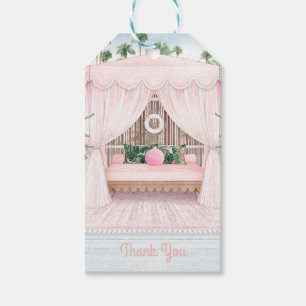 Étiquettes-cadeau Week-end de Bachelorette Cabana Rose Cadeau Merc