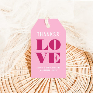 Étiquettes-cadeau Week-end de bachelorette rose gras