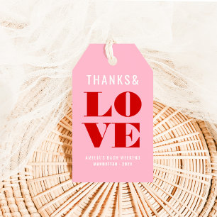 Étiquettes-cadeau Week-end de Fille en Rose et Rouge Audacieux
