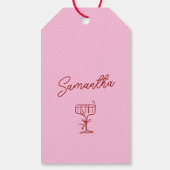 Étiquettes-cadeau Week-end EVJF Cerise et Rose