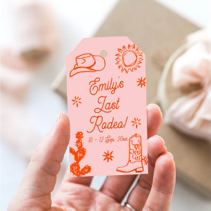 Étiquettes-cadeau Weekend Whimsical Western Bachelorette Party