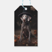 Étiquettes-cadeau Weimaraner Citrouilles Halloween effrayant (Dos)