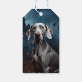 Étiquettes-cadeau Weimaraner Halloween effroi (Dos)