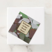 Étiquettes Cadeau Welcome Beach House Location de verre de mer Invit (En situation)