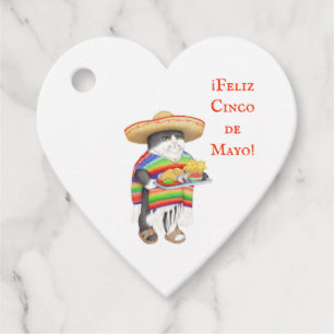 Étiquettes Cadeau WENDELITO Cinco de Mayo Coeur Favoriser les étique