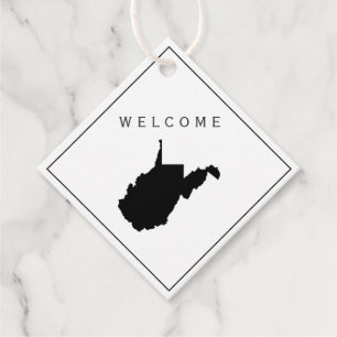 Étiquettes Cadeau West Virginia Welcome Bag Gift Tag Mariage Weend