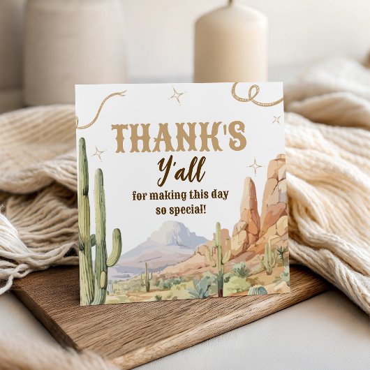 Étiquettes Cadeau Western Birthday Thank You Tag