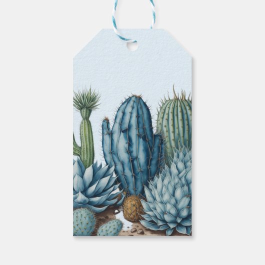 Étiquettes-cadeau Western Blue Little Cowboy Rodeo Boy Baby shower (Dos)