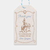 Étiquettes-cadeau Western Cowboy Premier Rodéo 1er Anniversaire (Dos)