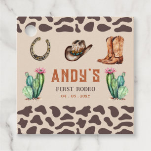 Étiquettes Cadeau Western Cowboy Premier Rodeo Boys Anniversaire
