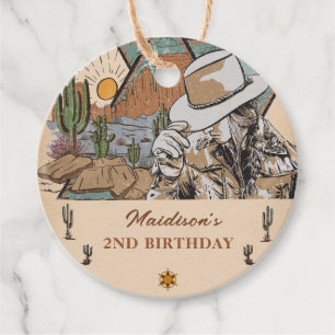 Étiquettes Cadeau Western Cowgirl Birthday Party Favoriser les étiqu