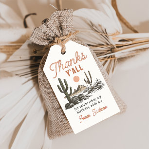 Étiquettes-cadeau Western Desert Cowboy Rodeo Birthday Tags cadeaux