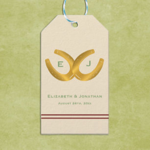 Étiquettes-cadeau Western Horseshoe Mariage
