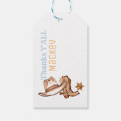 Étiquettes-cadeau Western Premier Rodéo Anniversaire Plaque papier (Dos)