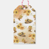 Étiquettes-cadeau Western Rustic Boho Baby shower neutre genre (Dos)