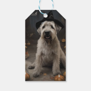 Étiquettes-cadeau Wheaten Terrier Citrouille Halloween effroi