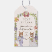 Étiquettes-cadeau Whimsical Boho Lapin Lapin Aimer Floral Mariage (Devant)