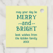 Étiquettes Cadeau Whimsical Christmas Grid Cute Bright Holiday Gift (Dos)