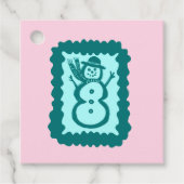 Étiquettes Cadeau Whimsical Christmas Snowman Cute Holiday Gift (Devant)