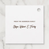 Étiquettes Cadeau Whimsical Cute Gingerbread Joyeux Noël (Dos)