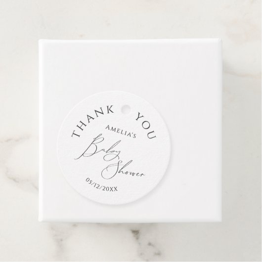 Étiquettes Cadeau Whimsical Genre Neutre Douche bébé Merci (En situation)