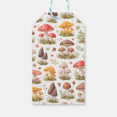 Étiquettes-cadeau Whimsical Mushroom Pattern – Vintage Botanical (Dos)