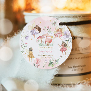 Étiquettes Cadeau Whimsical Princess Magique Fée fête d'anniversaire