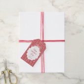 Étiquettes-cadeau Whimsical Red Pink Bow Hearts Happy Valentines Day (Avec de la ficelle)