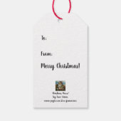 Étiquettes-cadeau Whimsical Winter Christmas Moose Watercolor Art (Dos)