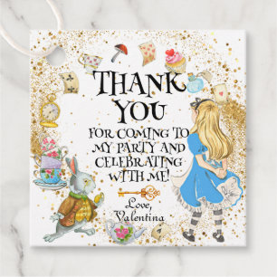 Étiquettes Cadeau Whimsland Wonderland Tea Party Alice Rabbit
