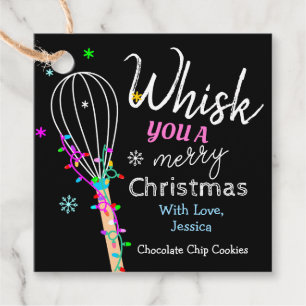 Étiquettes Cadeau Whisk You a Joyeux Noël Baking
