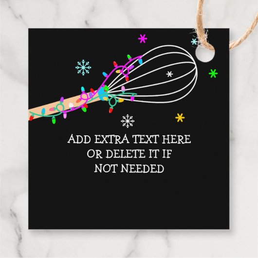 Étiquettes Cadeau Whisk You a Joyeux Noël Baking (Dos)