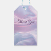 Étiquettes-cadeau Whispers of Silk : Dreamy Pastel Waves Pink Blue (Dos)