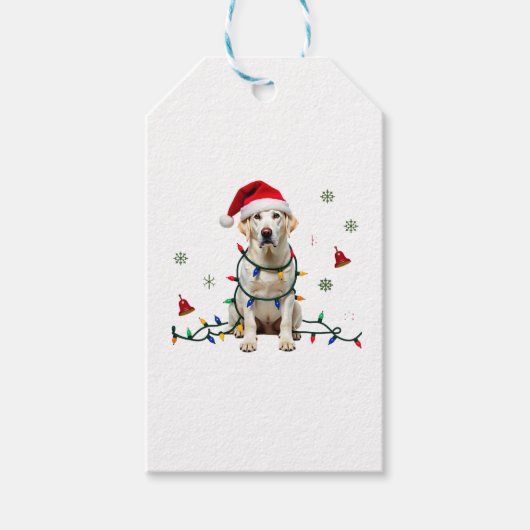 Étiquettes-cadeau White Boxer Dog Ugly Christmas Sweater Funny Xmas (Devant)