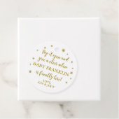 Étiquettes Cadeau White & Gold Stars Pop It Open Mini Champagne (En situation)