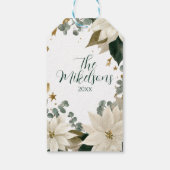 Étiquettes-cadeau White Poinsettia (Dos)