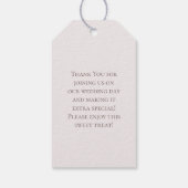 Étiquettes-cadeau White Rose Classic Wedding (Dos)