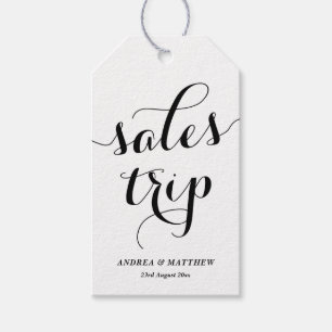 Étiquettes-cadeau White Sales Trip Cute Modern Calligraphy
