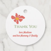 Étiquettes Cadeau Wild One Retro Rainbow Daisy Premier anniversaire (Dos)